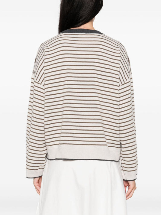 Brunello Cucinelli Striped crew-neck sweater