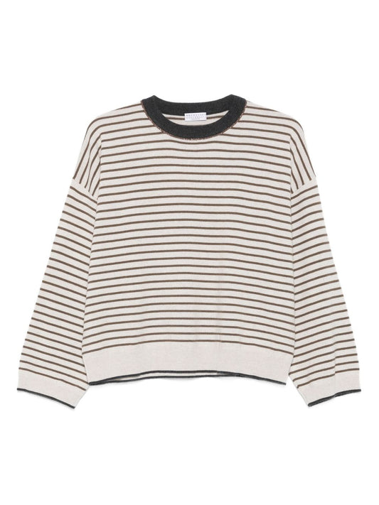 Brunello Cucinelli Striped crew-neck sweater