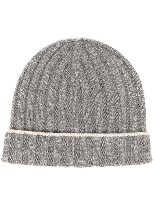 Brunello Cucinelli Cashmere two-tone beanie