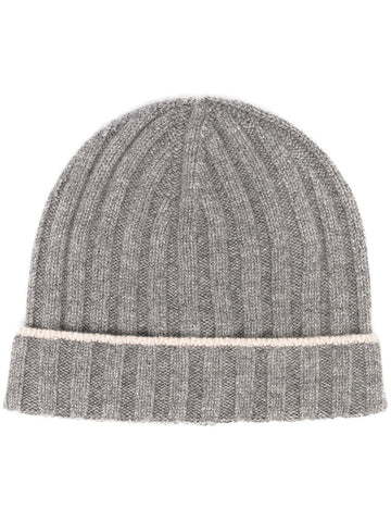 Brunello Cucinelli Cashmere two-tone beanie