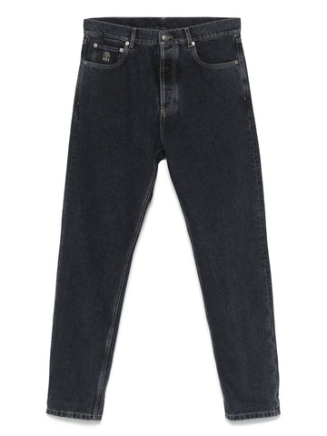 Brunello Cucinelli Logo-embroidered jeans