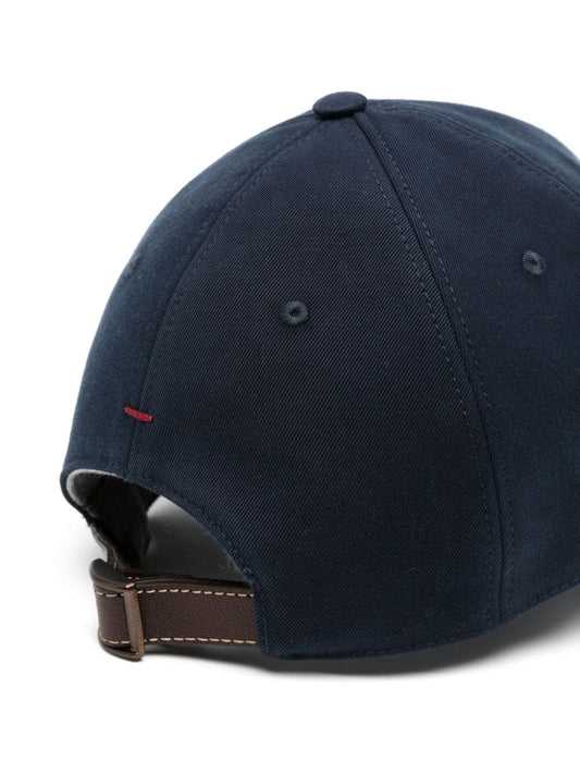 Brunello Cucinelli Suede baseball cap with embroidered logo
