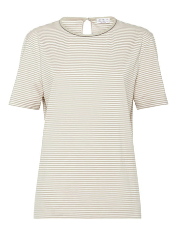 Brunello Cucinelli Cotton Stripe T-Shirt