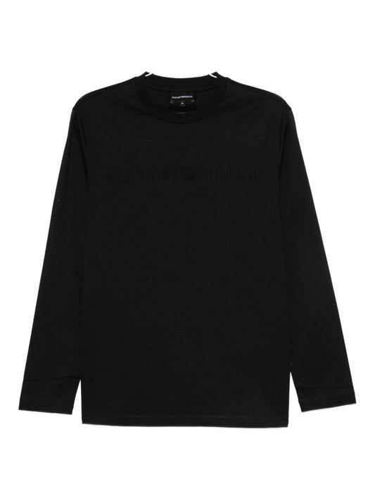 Emporio Armani Long-sleeved cotton T-shirt