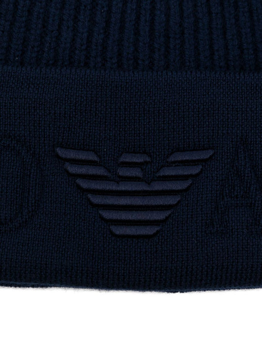 Emporio Armani Logo wool beanie