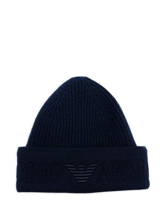 Emporio Armani Logo wool beanie