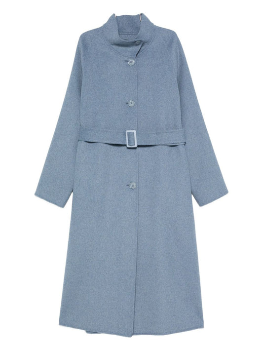 Emporio Armani Belted stand-collar coat