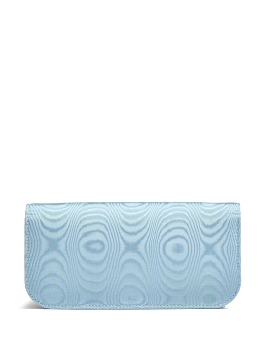 Valentino Garavani Locò Moiré Fabric Clutch with Jewel Logo