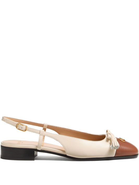 Valentino Garavani Du Roi leather ballet flats