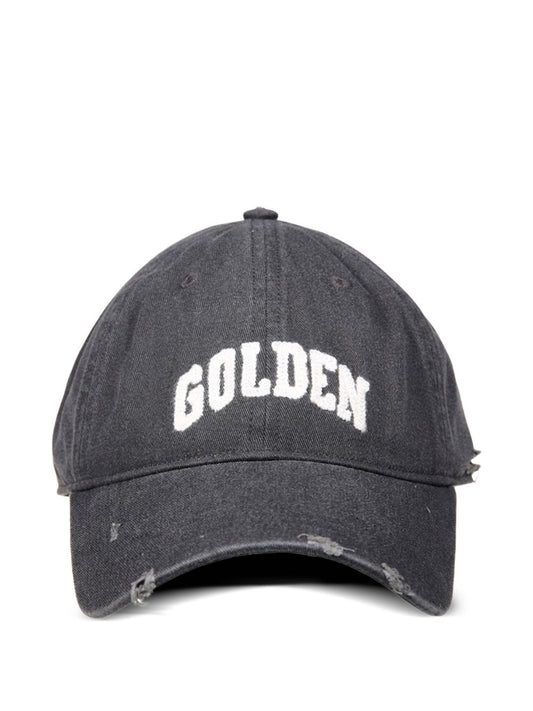 Golden Goose cotton baseball cap with a lived-in finish