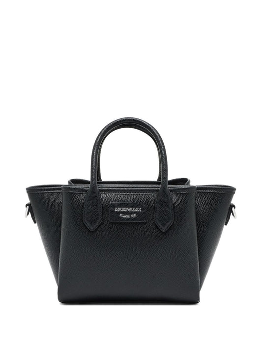 Emporio Armani Small shopper with palmellato finish