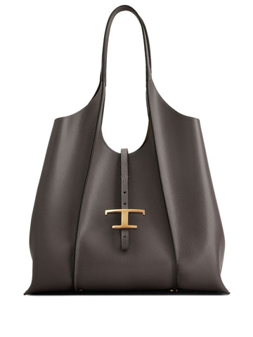 Tod's T Timeless Medium Leather Shopping Bag