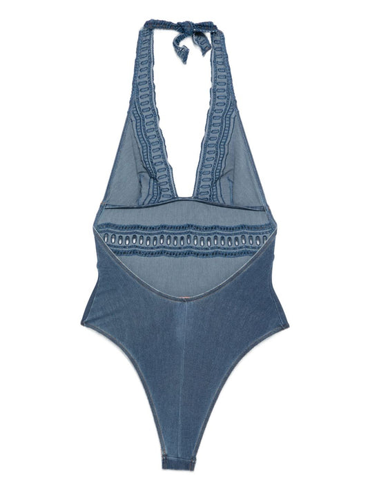 Ermanno Scervino Crochet-lace halter swimsuit