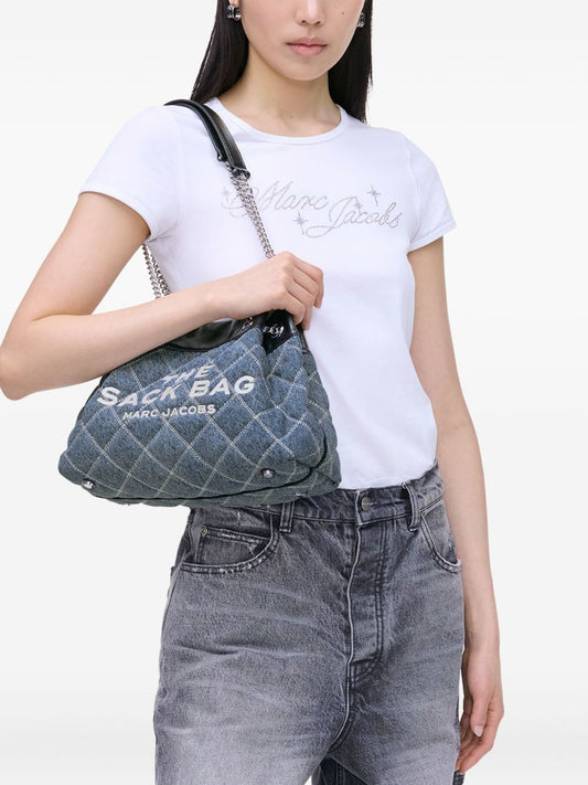 Marc Jacobs The Quilted Denim Chain Sack Bag