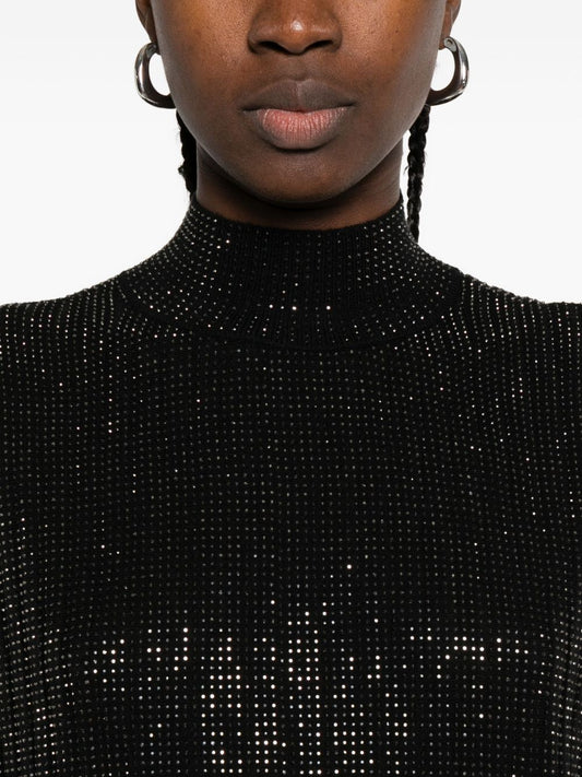 Emporio Armani Sequin high-neck sleeveless dress