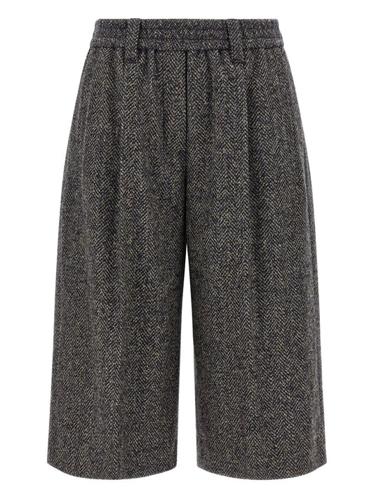 Brunello Cucinelli Herringbone twill shorts