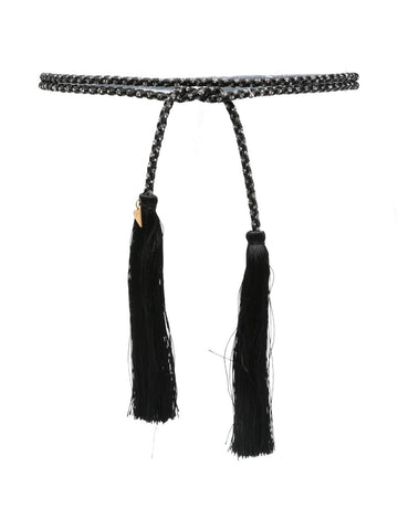 Forte Forte Braided crystal-embellished belt