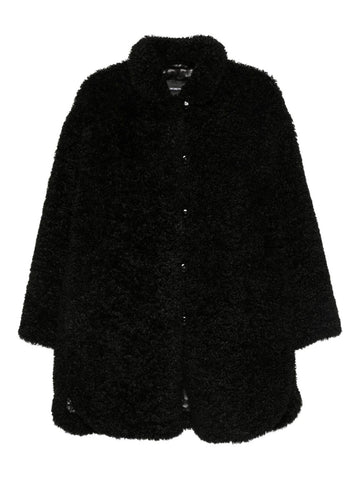 Emporio Armani Oversized coat in bouclé faux fur