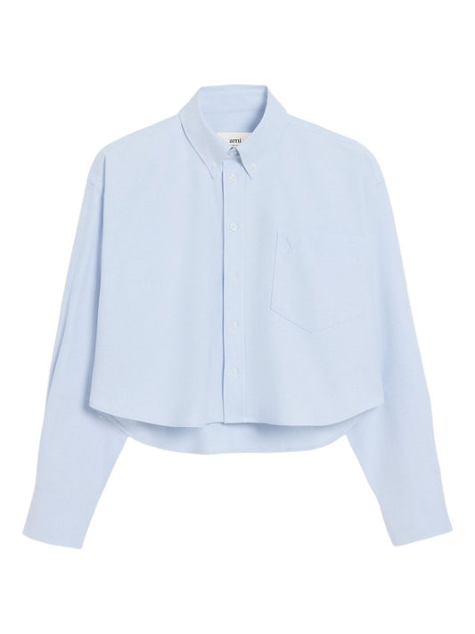 Ami Paris Shirts Clear Blue