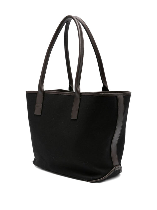 Hogan Pre Script Shopping leather-trimmed tote bag
