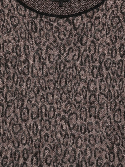 Emporio Armani Leopard-print crew-neck sweater