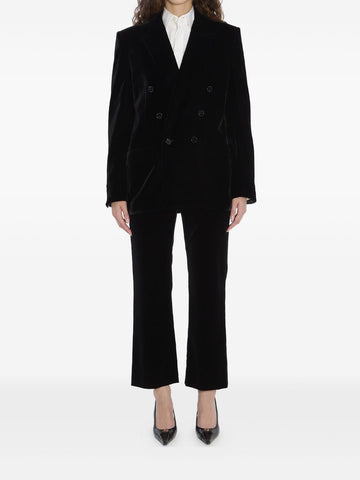 Saint Laurent Cassandre double-breasted velvet jacket