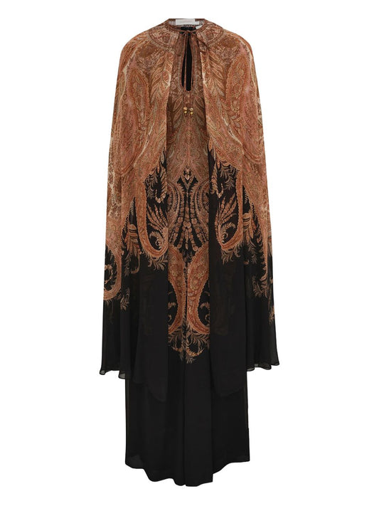 Zimmermann Hypnotic Caped Maxi Dress