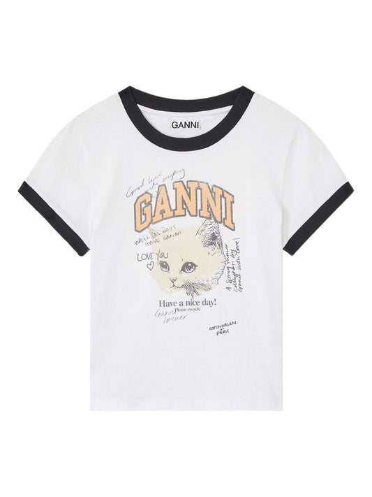 GANNI T-shirts and Polos White
