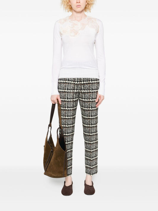 Ermanno Scervino Lace-insert long-sleeve top