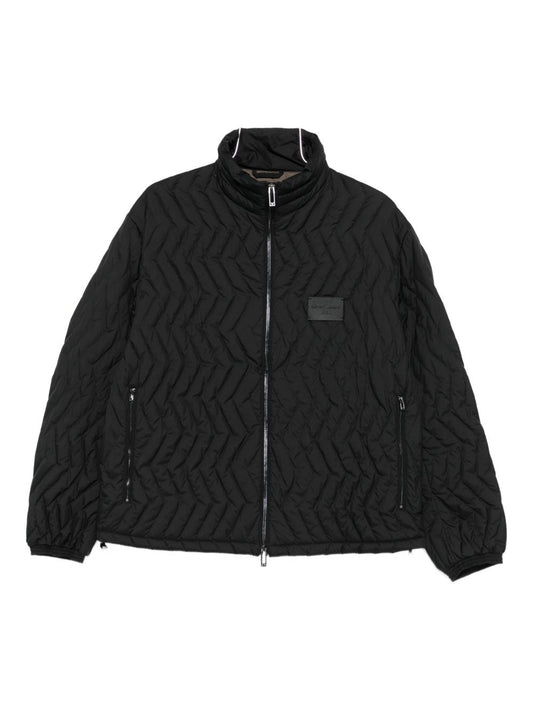 Emporio Armani Quilted-chevron jacket