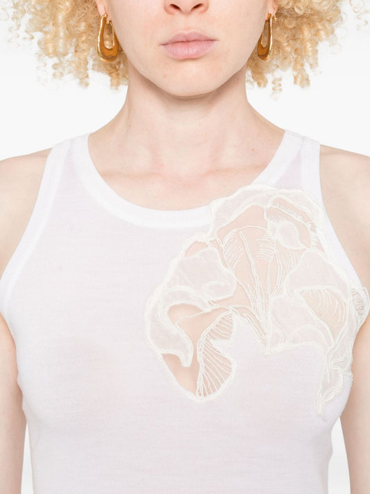 Ermanno Scervino Lace-embellished tank top