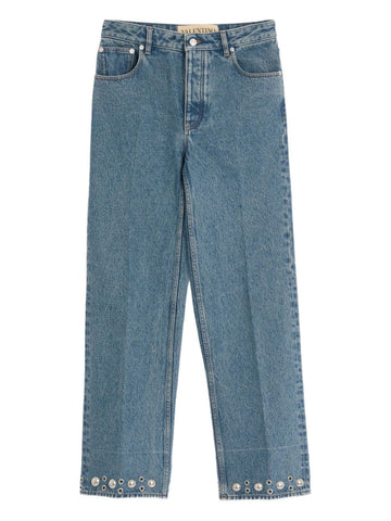 Valentino Cabochon-detail jeans
