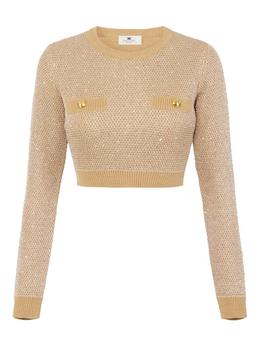 Elisabetta Franchi Sweaters Beige