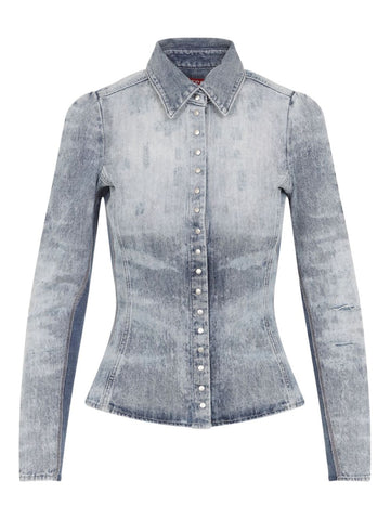 Diesel Shirts Clear Blue