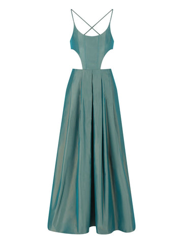 Emporio Armani Long dress with cut-out detail in taffeta