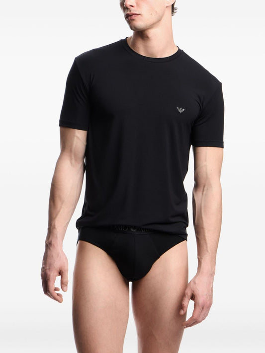 Emporio Armani Fitted loungewear T-shirt in soft modal