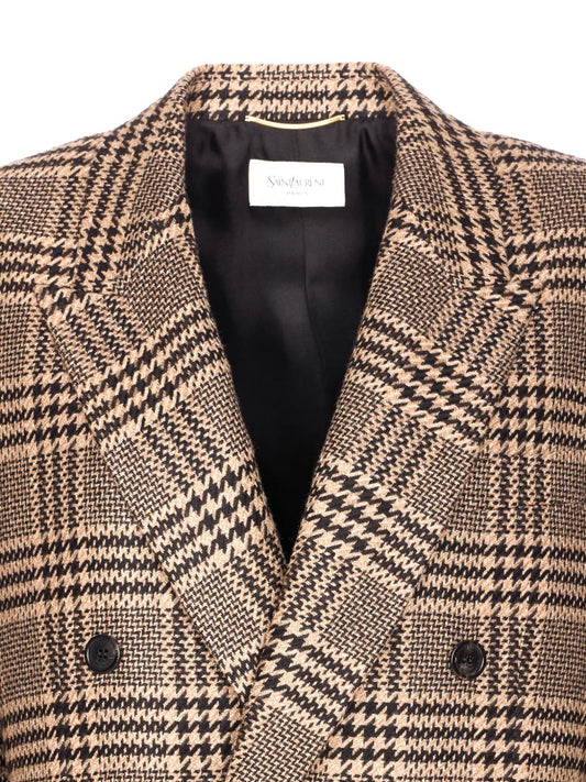 Saint Laurent Double-breasted check blazer