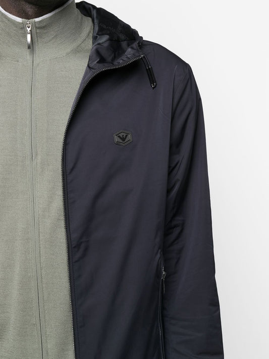 Emporio Armani Water-repellent hooded jacket