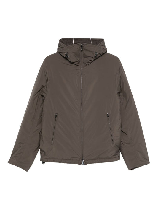 Emporio Armani Hooded zip-front jacket