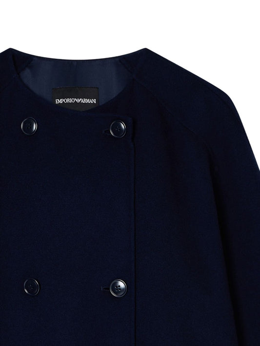 Emporio Armani Double-breasted wool and cashmere pea coat