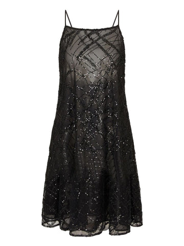 Emporio Armani Sequin-embellished backless mini dress
