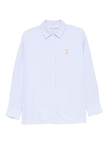 Maison Kitsuné Cotton shirt with long sleeves and structured collar