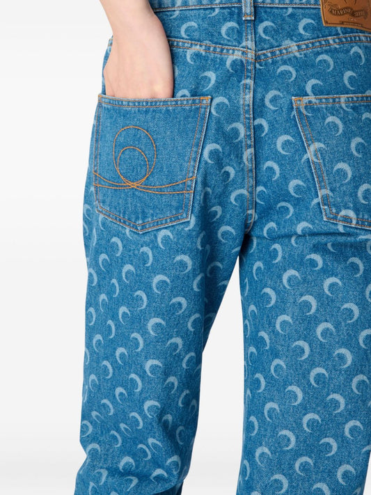 MARINE SERRE Jeans Clear Blue