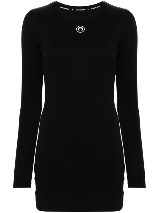 Marine Serre Crescent Moon-embroidered mini dress