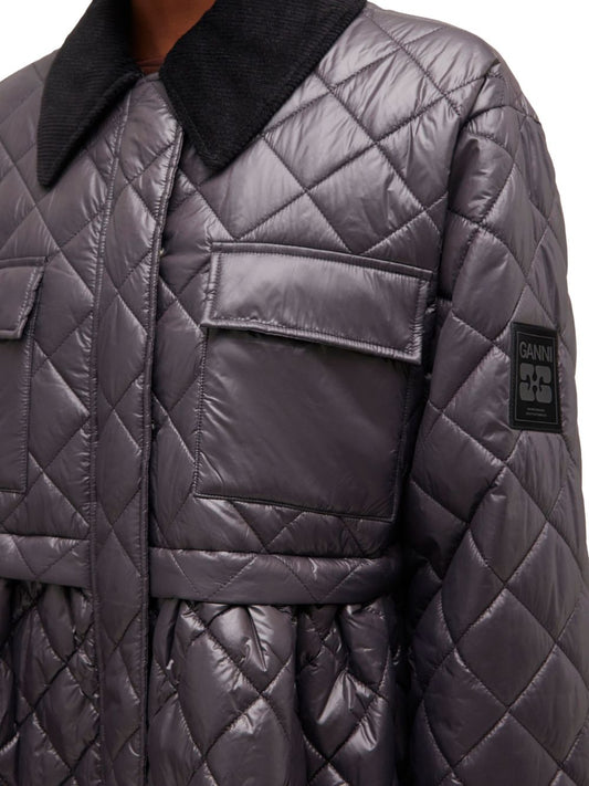 GANNI Coats Grey