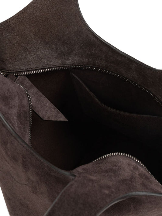 The Attico ''La Scoop'' Dark Brown Shoulder Bag