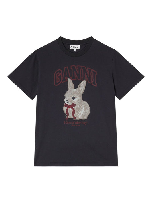 GANNI T-shirts and Polos Black