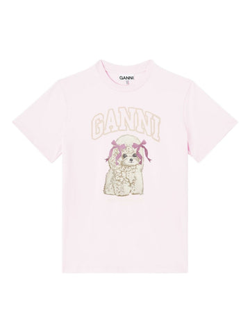 GANNI T-shirts and Polos Pink