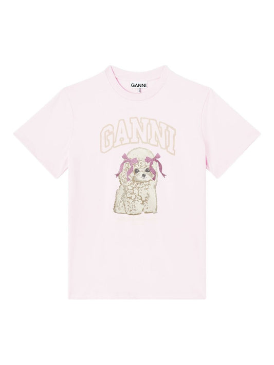 GANNI T-shirts and Polos Pink