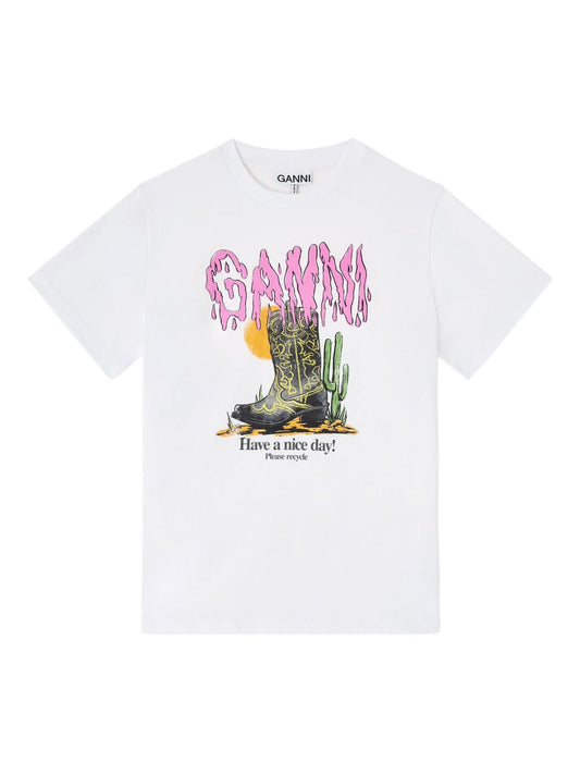 GANNI T-shirts and Polos White